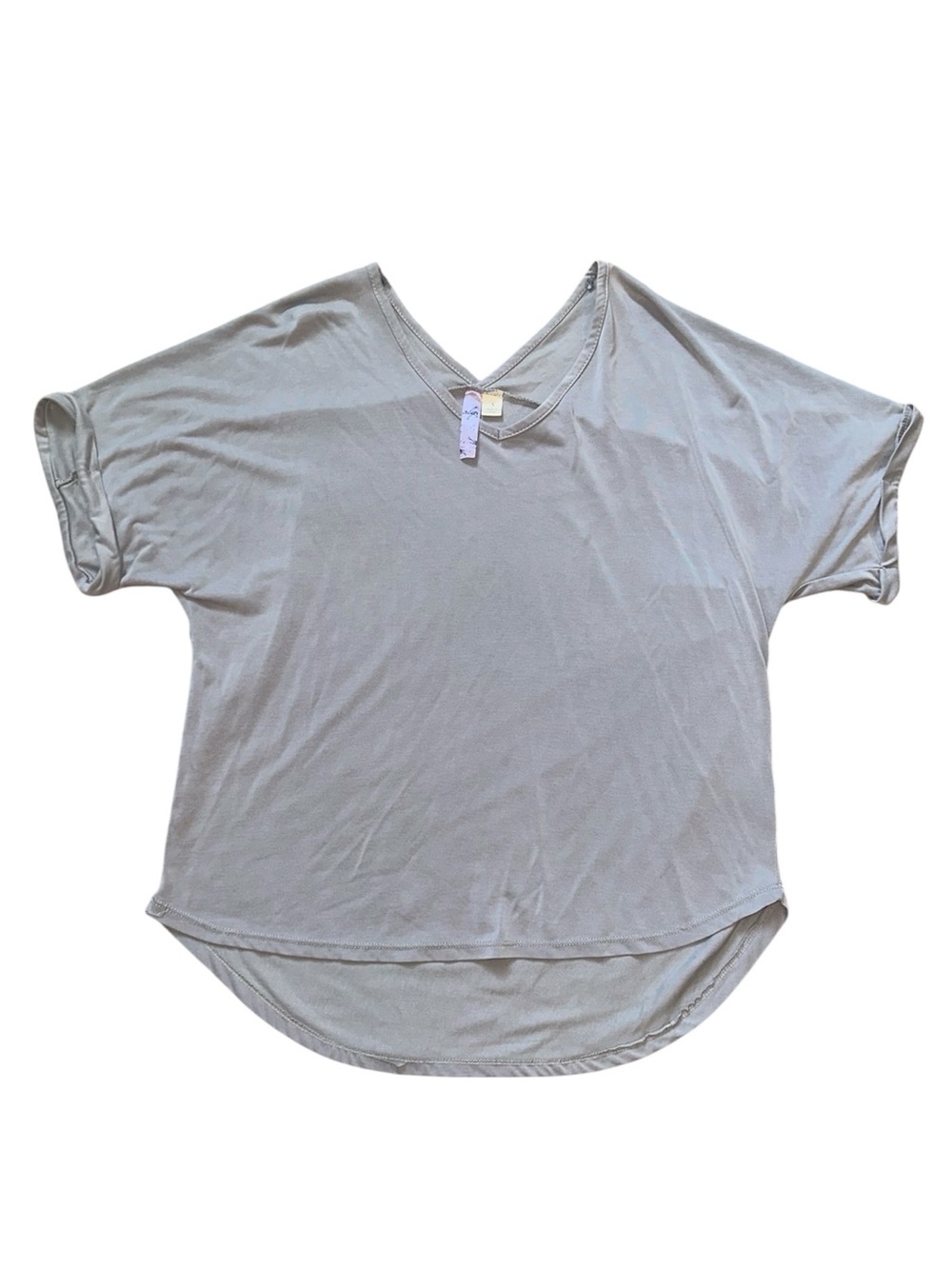 Alya Cuffed Sleeve V Neck T-Shirt